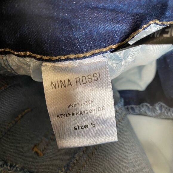 Nina Rossi Jeans Bootcut Long High Rise New Women’s Size 5 - Picture 9 of 10